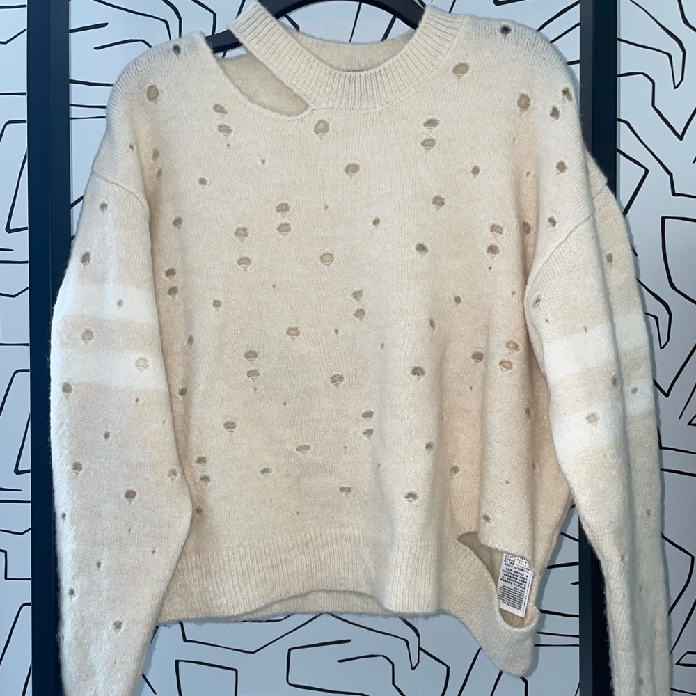 Topshop distressed sweater
